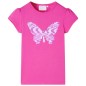Kinder-T-Shirt mit Flügelärmeln Dunkelrosa 140 Kinder-T-Shirt mit Flügelärmeln Dunkelrosa 140