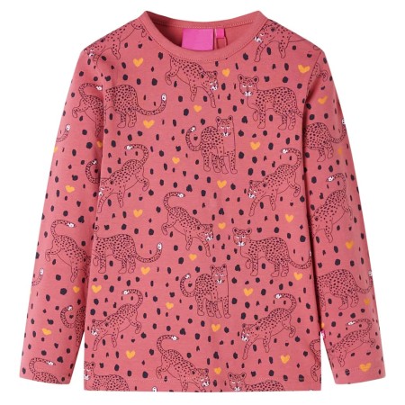 Kinderpyjama mit Langen Ärmeln Altrosa 92
