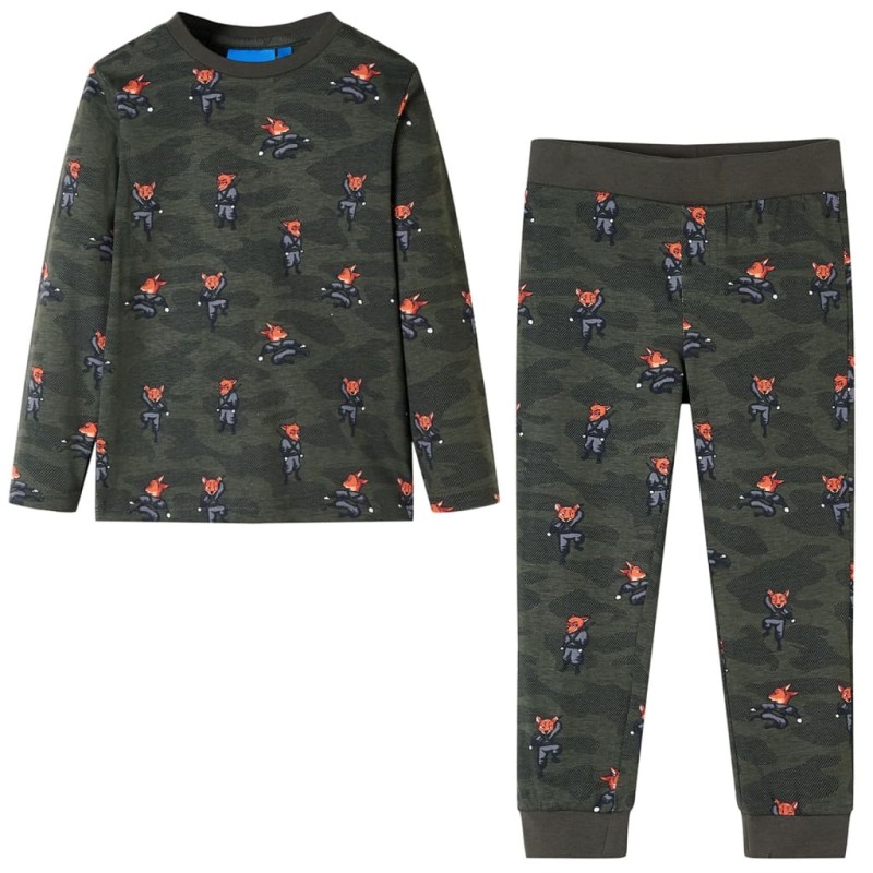 Kinderpyjama mit Langen Ärmeln Khaki 128 Kinderpyjama mit Langen Ärmeln Khaki 128
