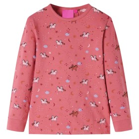 Kinderpyjama mit Langen Ärmeln Altrosa 128