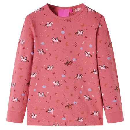 Kinderpyjama mit Langen Ärmeln Altrosa 128
