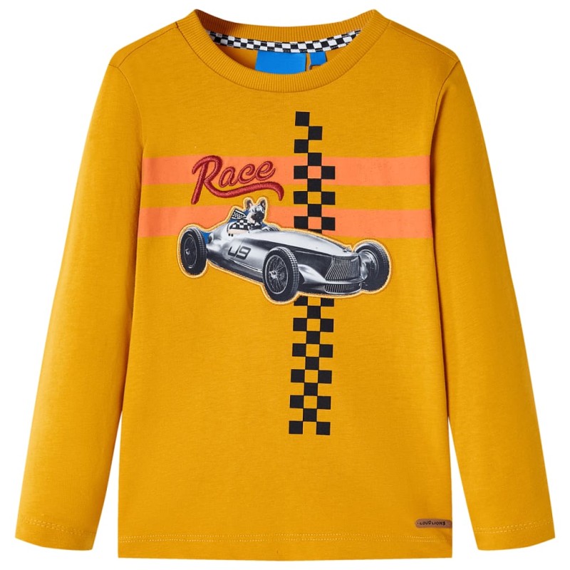 Kinder-Langarmshirt Ocker 128 Kinder-Langarmshirt Ocker 128