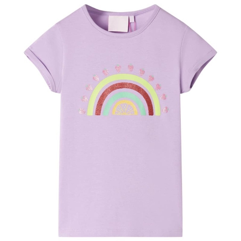 Kinder-T-Shirt Lila 128 Kinder-T-Shirt Lila 128