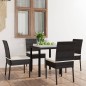 5-tlg. Garten-Essgruppe Poly Rattan Schwarz 5-tlg. Garten-Essgruppe Poly Rattan Schwarz