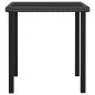 3-tlg. Garten-Essgruppe Poly Rattan Schwarz 3-tlg. Garten-Essgruppe Poly Rattan Schwarz
