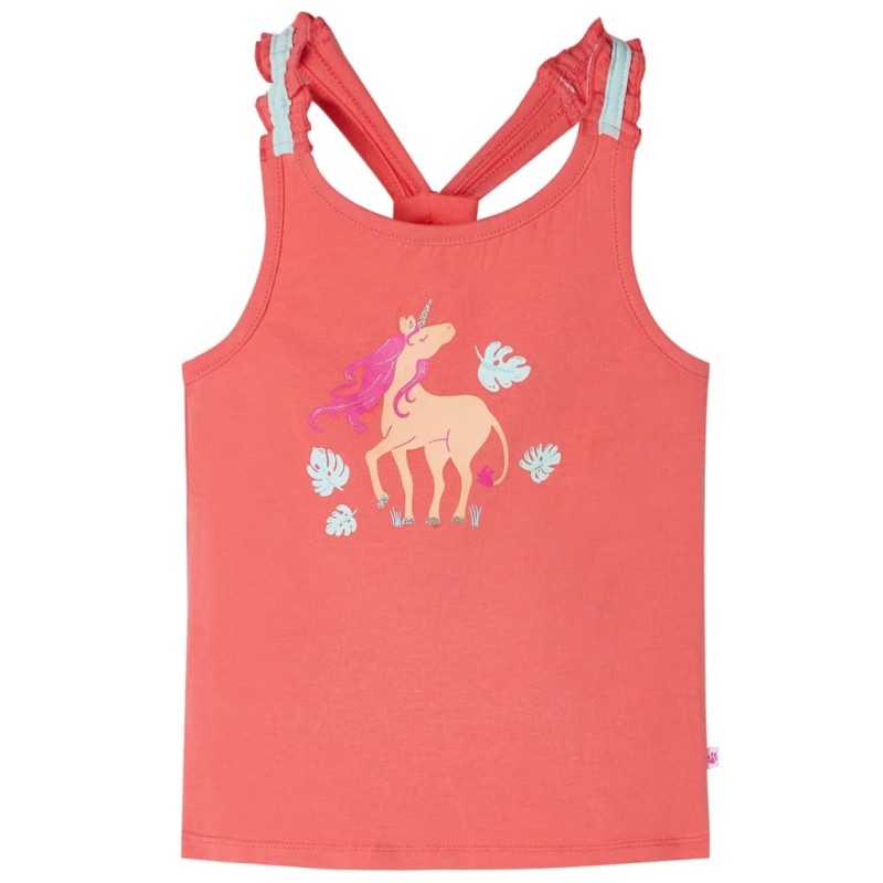 Kinder-Tanktop Korallenrosa 128 Kinder-Tanktop Korallenrosa 128