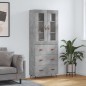 Highboard Betongrau 69,5x34x180 cm Holzwerkstoff Highboard Betongrau 69,5x34x180 cm Holzwerkstoff