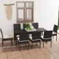 9-tlg. Garten-Essgruppe Poly Rattan Schwarz 9-tlg. Garten-Essgruppe Poly Rattan Schwarz