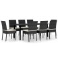 9-tlg. Garten-Essgruppe Poly Rattan Schwarz 9-tlg. Garten-Essgruppe Poly Rattan Schwarz