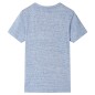 Kinder-Kurzarmshirt Blau Melange 92 Kinder-Kurzarmshirt Blau Melange 92