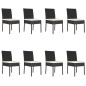 9-tlg. Garten-Essgruppe Poly Rattan Schwarz 9-tlg. Garten-Essgruppe Poly Rattan Schwarz