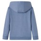 Kinder-Kapuzenpullover Blau Melange 116 Kinder-Kapuzenpullover Blau Melange 116