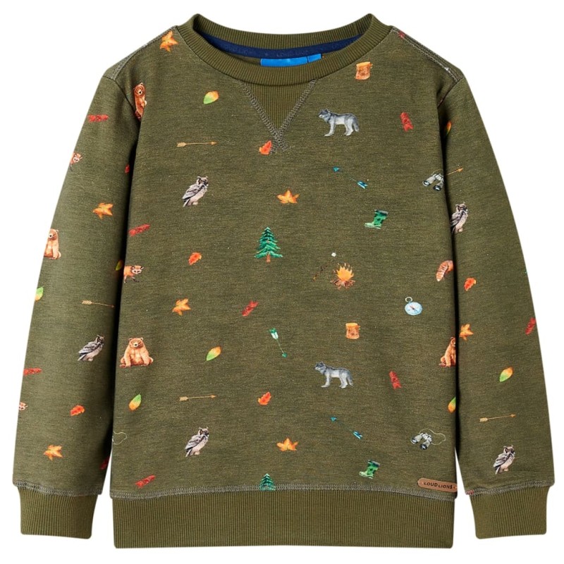 Kinder-Sweatshirt Khaki 128 Kinder-Sweatshirt Khaki 128