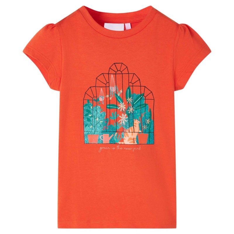 Kinder-T-Shirt Dunkelorange 104 Kinder-T-Shirt Dunkelorange 104