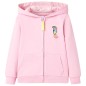 Kinder-Kapuzenpullover mit Reißverschluss Hellrosa 140 Kinder-Kapuzenpullover mit Reißverschluss Hellrosa 140