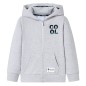 Kinder-Kapuzenpullover mit Reißverschluss Grau 116 Kinder-Kapuzenpullover mit Reißverschluss Grau 116