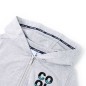 Kinder-Kapuzenpullover mit Reißverschluss Grau 116 Kinder-Kapuzenpullover mit Reißverschluss Grau 116