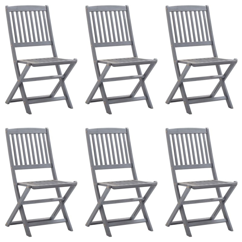 Klappbare Gartenstühle 6 Stk. Massivholz Akazie Klappbare Gartenstühle 6 Stk. Massivholz Akazie