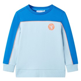 Kinder-Sweatshirt Knallblau und Hellblau 116