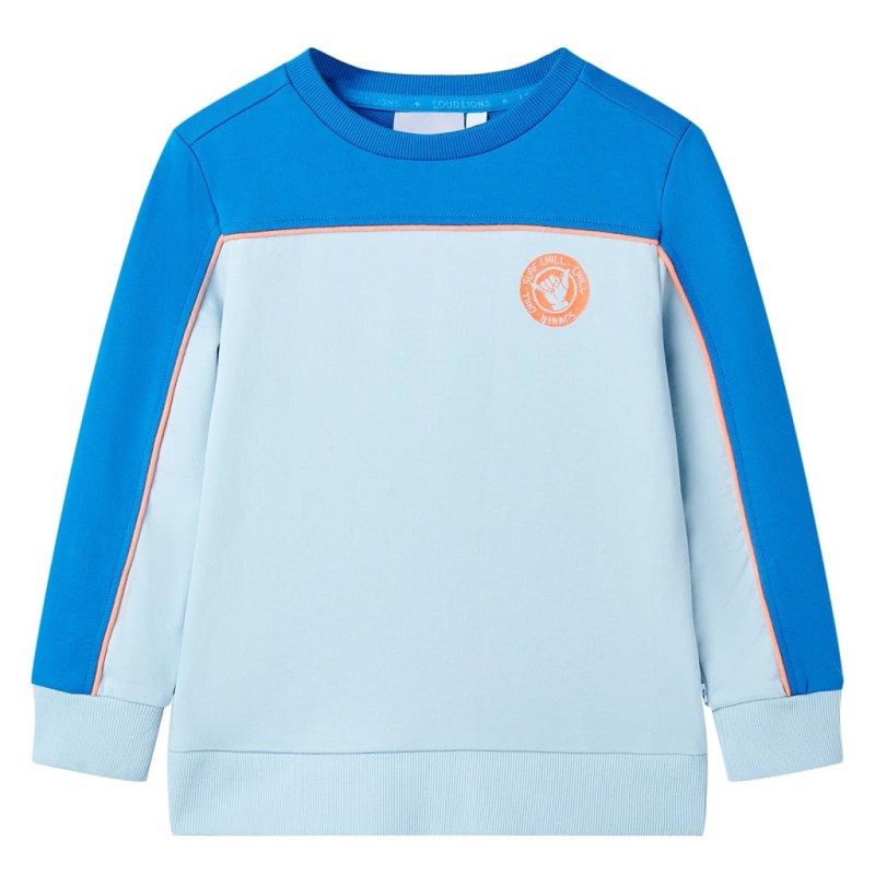 Kinder-Sweatshirt Knallblau und Hellblau 116 Kinder-Sweatshirt Knallblau und Hellblau 116