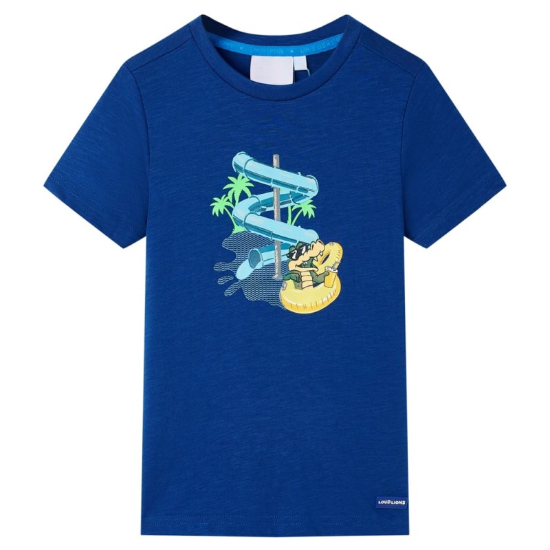 Kinder-T-Shirt Dunkelblau 128 Kinder-T-Shirt Dunkelblau 128