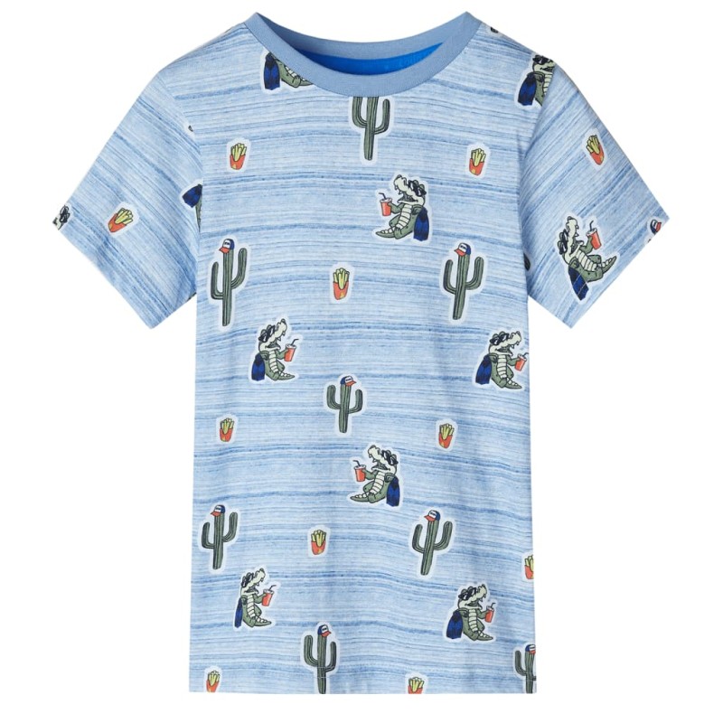Kinder-T-Shirt Blaumischung 140 Kinder-T-Shirt Blaumischung 140