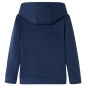 Kinder-Kapuzenpullover Marineblau Melange und Orange 128 Kinder-Kapuzenpullover Marineblau Melange und Orange 128