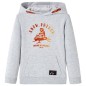 Kinder-Kapuzenpullover Grau Melange und Orange 104 Kinder-Kapuzenpullover Grau Melange und Orange 104