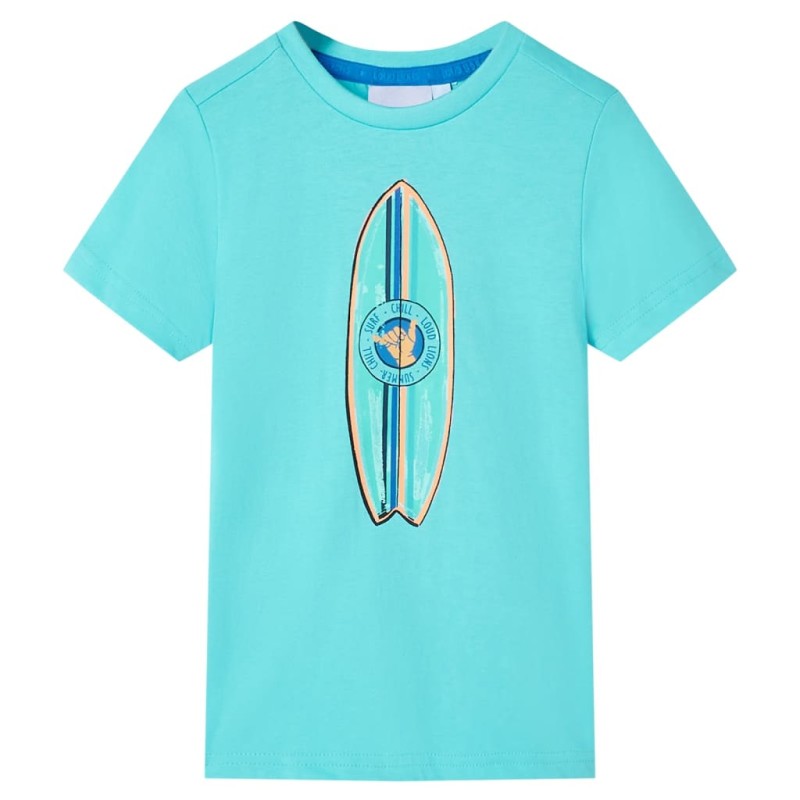 Kinder-Kurzarmshirt Aquablau 140 Kinder-Kurzarmshirt Aquablau 140