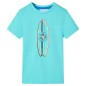 Kinder-Kurzarmshirt Aquablau 140 Kinder-Kurzarmshirt Aquablau 140