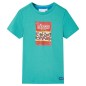 Kinder-Kurzarmshirt Dunkles Minzgrün 140 Kinder-Kurzarmshirt Dunkles Minzgrün 140