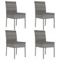vidaXL 5-tlg. Garten-Essgruppe Poly Rattan Grau vidaXL 5-tlg. Garten-Essgruppe Poly Rattan Grau