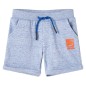 Kindershorts mit Kordelzug Blau Melange 128 Kindershorts mit Kordelzug Blau Melange 128