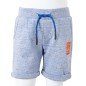 Kindershorts mit Kordelzug Blau Melange 128 Kindershorts mit Kordelzug Blau Melange 128