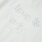 Kinder-T-Shirt mit Rüschenärmeln Weiß 104 Kinder-T-Shirt mit Rüschenärmeln Weiß 104