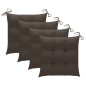 Gartenstühle mit Taupe Kissen 4 Stk. Massivholz Teak Gartenstühle mit Taupe Kissen 4 Stk. Massivholz Teak