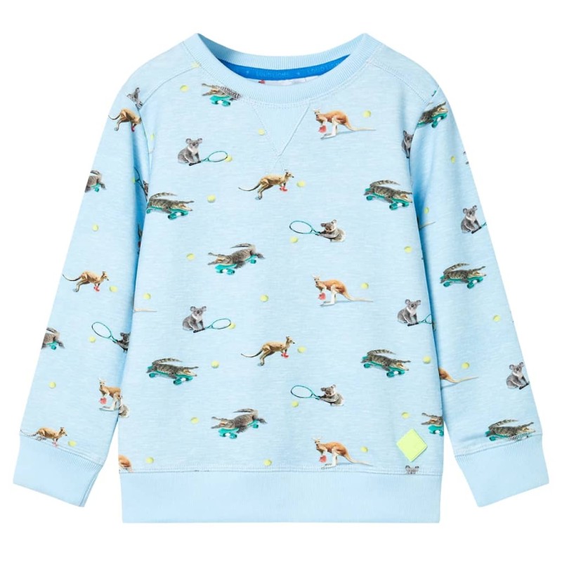 Kinder-Sweatshirt Hellblau Melange 128 Kinder-Sweatshirt Hellblau Melange 128