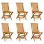 Klappbare Gartenstühle 6 Stk. Massivholz Teak Klappbare Gartenstühle 6 Stk. Massivholz Teak