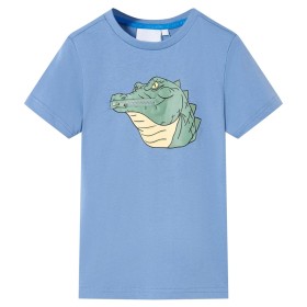 Kinder-T-Shirt Mittelblau 140