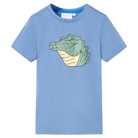 Kinder-T-Shirt Mittelblau 140