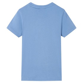 Kinder-T-Shirt Mittelblau 140