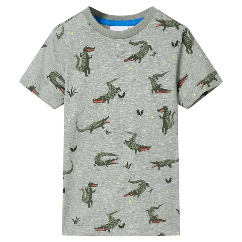 Kinder-T-Shirt Helles Khaki Melange 92 Kinder-T-Shirt Helles Khaki Melange 92