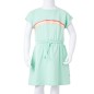 Kinderkleid mit Kordelzug Hellgrün 92 Kinderkleid mit Kordelzug Hellgrün 92