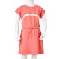 Kinderkleid mit Kordelzug Korallenrosa 140 Kinderkleid mit Kordelzug Korallenrosa 140