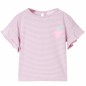 Kinder-T-Shirt mit Rüschenärmeln Lila 128 Kinder-T-Shirt mit Rüschenärmeln Lila 128