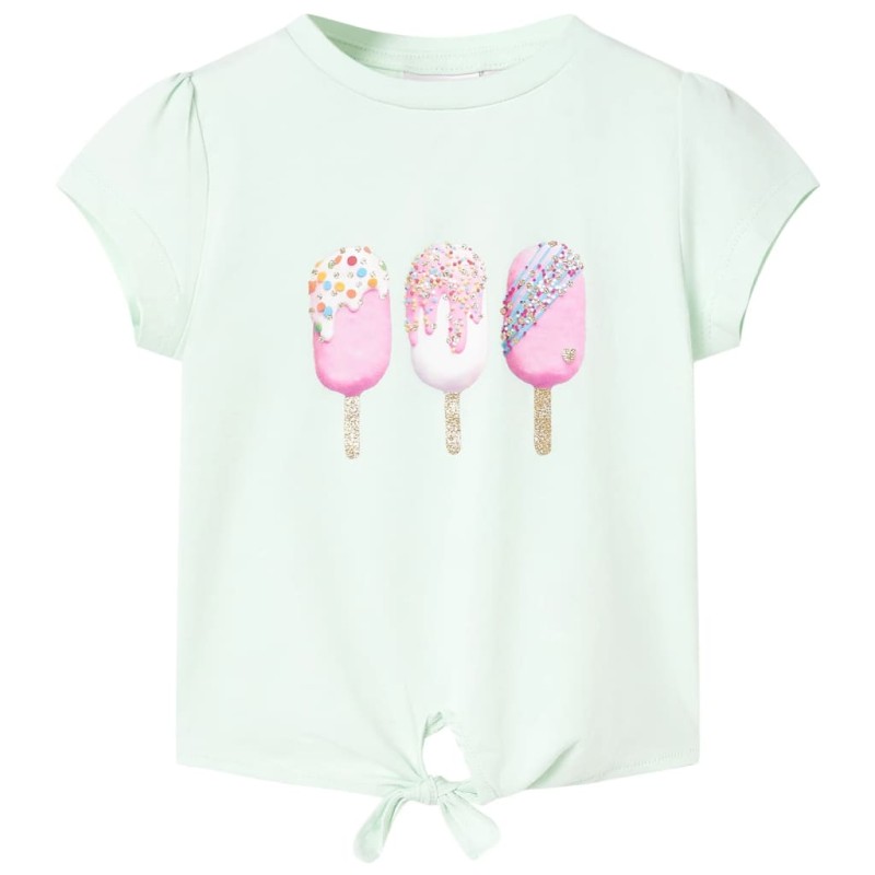 Kinder-T-Shirt Helles Minzgrün 128 Kinder-T-Shirt Helles Minzgrün 128