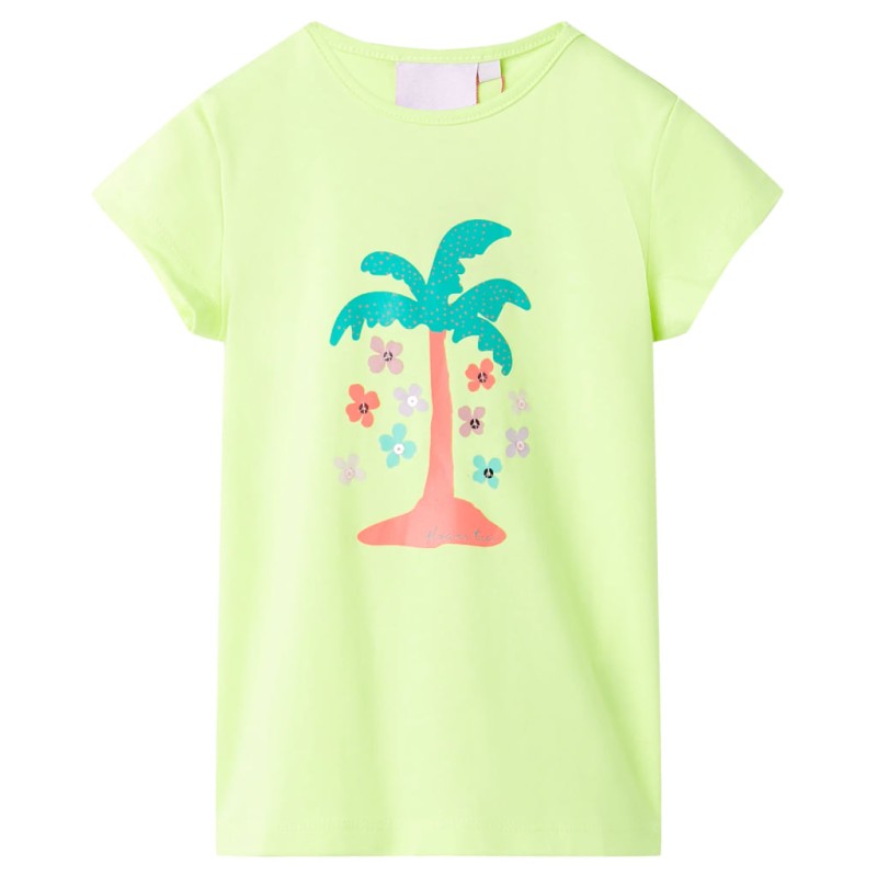 Kinder-T-Shirt Neongelb 128 Kinder-T-Shirt Neongelb 128