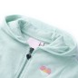 Kinder-Kapuzenpullover mit Reißverschluss Helles Minzgrün 104 Kinder-Kapuzenpullover mit Reißverschluss Helles Minzgrün 104