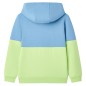 Kinder-Kapuzenpullover Blau und Zartgelb 128 Kinder-Kapuzenpullover Blau und Zartgelb 128