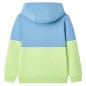 Kinder-Kapuzenpullover Blau und Zartgelb 104 Kinder-Kapuzenpullover Blau und Zartgelb 104